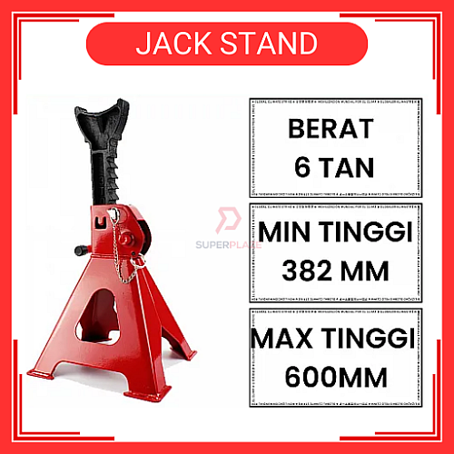 6Tan Jack Stand Sepasang Alat Pembaikan Boleh Laras Heavy Duty Metal Jacks Jack Kereta 6Tan Jack Stand Sepasang Alat Pembaikan Boleh Laras Heavy Duty Metal Jacks Jack Kereta