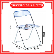 Green Transparent Chair Acrylic Dining Chair Ins Stool Fashion Trending Make Up Chair