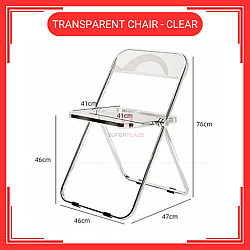 Clear Transparent Chair Acrylic Dining Chair Ins Stool Fashion Folding Chair