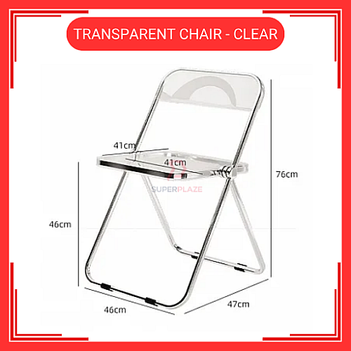 Clear Transparent Chair Acrylic Dining Chair Ins Stool Fashion Folding Chair Clear Transparent Chair Acrylic Dining Chair Ins Stool Fashion Folding Chair