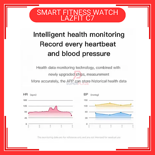 LAZFIT C7 Red Colour Smart Band Fitness Tracker BraceletSports Smart Watch 
