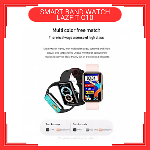 LAZFIT C10 Pink Color Smart Band Fitness Bracelet Screen Watch