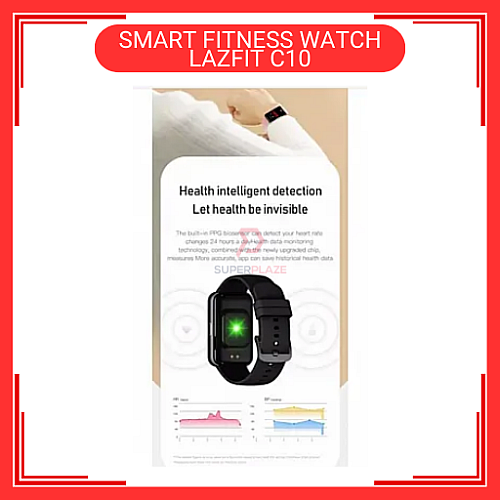 LAZFIT C10 Black Colour Smart Band Fitness Bracelet Smart Watch