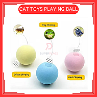 Pink Colour Catnip Cat Toys Playing Ball with Animal Sound Bola Mainan Kucing Warna Pink