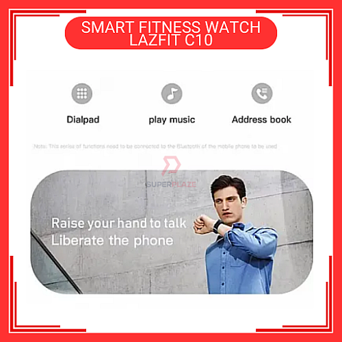 LAZFIT C10 Black Colour Smart Band Fitness Bracelet Smart Watch