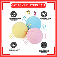 Blue Colour Catnip Cat Toys Playing Ball with Animal Sound Bola Mainan Kucing Warna Biru