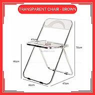 Brown Transparent Chair Acrylic Dining Chair 