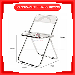 Brown Transparent Chair Acrylic Dining Chair 