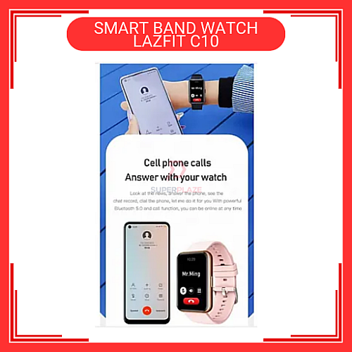 LAZFIT C10 Pink Color Smart Band Fitness Bracelet Screen Watch