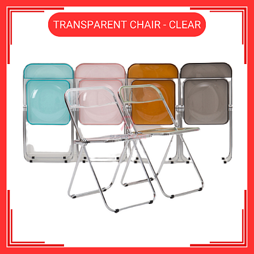 Clear Transparent Chair Acrylic Dining Chair Ins Stool Fashion Folding Chair Clear Transparent Chair Acrylic Dining Chair Ins Stool Fashion Folding Chair