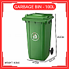 100 Liter Plastic Dustbin Tong Sampah