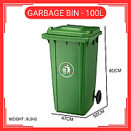 100 Liter Plastic Dustbin Tong Sampah