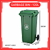 120 Liter Plastic Dustbin Tong Sampah