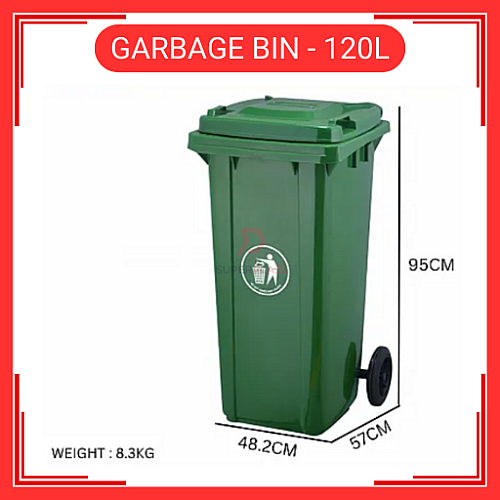 120 Liter Plastic Dustbin Tong Sampah