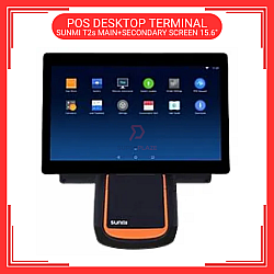 SUNMI T2S Android 9.0 3G Plus 32G Main Screen Plus Secondary Screen 15.6 inch LVDS Desktop POS Terminal