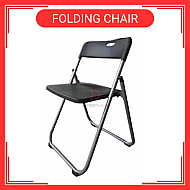 Kerusi lipat Foldable Folding Chair Office Meeting Conference Simple Plastic Chair Kerusi Lipat Black