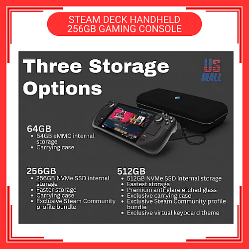 Ready Stock 256GB Original Valve Steam Deck Handheld Gaming Console 256GB Brand New Set Support Window Steamdeck
