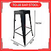 Kerusi Tinggi Kerusi Besi Tolix Metal High Bar Stool Kerusi Tinggi Kerusi Besi Tolix Metal High Bar Stool