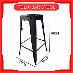 Kerusi Tinggi Kerusi Besi Tolix Metal High Bar Stool