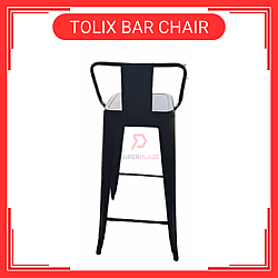 Kerusi tinggi Kerusi Besi Tolix Metal High Barstool With Backrest Kerusi Bar Tinggi Cafe Restaurant Metal Bar  Chair