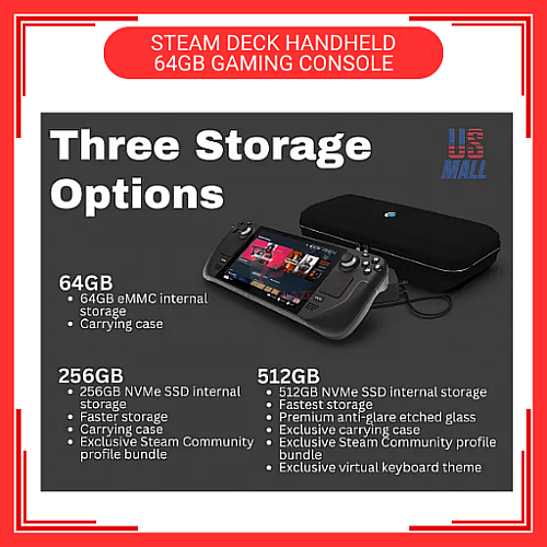64GB Original Valve Steam Deck Handheld Gaming Console Brand New Set Support Window Steam Deck