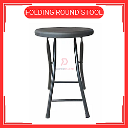 Kerusi Lipat Portable Folding Stool Household Plastic Round Stool Outdoor Home Living Office Space Saving Bench