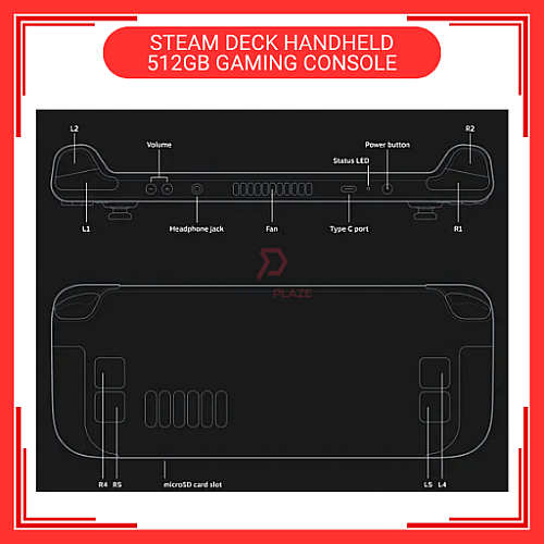 Ready Stock 512GB Original Valve Steam Deck Handheld Gaming Console 512GB Brand New Set Support Window Steamdeck