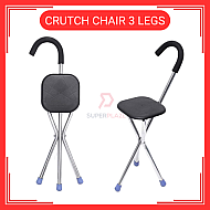 Portable Light Weight Tripod Stainless Folding Crutch Chair 3 Legs