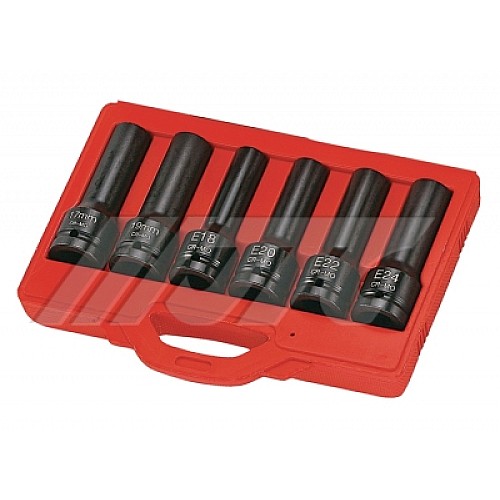 Jtc-J606E 3 Or 4 6Pcs Impact Star-E And 12Pt Socket Set