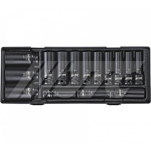 Jtc-K4151 15Pcs 6Pt Half Inch  Dr. Deep Impact Socket Set