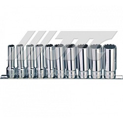 Jtc-T410M Half Inch x 10Pcs Deep Socket Set 12Pt