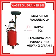 80Liter Waste Oil Extractor Drainer With Vacuum Cup Pengekstrak Minyak Sisa Waste Oil Drainer