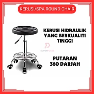 Kerusi Spa Kecantikan Hidraulik Kerusi Salon Boleh Laras Kerusi Beroda Round Chair