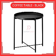 Black Coffee Table Tray Table Removable Tray Top  Side Table Coffee Table Meja Tepi Sofa Meja Kecil