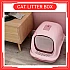 Pink Color European Style Full Cover Cat Toilet Cat Litter Box Pink Color Bekas Pasir Kucing Cat Litter Boxes Warna