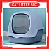 Blue Color European Style Full Cover Cat Toilet Cat Litter Box Bekas Pasir Kucing Cat Litter Boxes Warna Biru