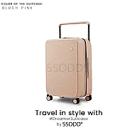 20 Inch Blush Pink 行李箱 Bagasi SSODD DREAMER SUITCASE LUGGAGE Polycarbonate Material