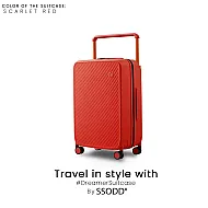 24 Inch Scarlet Red 行李箱 Bagasi SSODD DREAMER SUITCASE LUGGAGE Polycarbonate Material