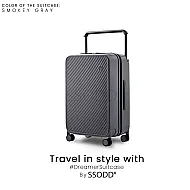24 Inch Smokey Grey 行李箱 Bagasi SSODD DREAMER SUITCASE LUGGAGE Polycarbonate Material