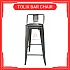Kerusi tinggi Kerusi Besi Tolix Metal High Barstool With Backrest Kerusi Bar Tinggi Cafe Restaurant Metal Bar  Chair