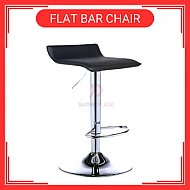 Black Adjustable Flat Bar Chair Bar Stool Height Chair High Chair