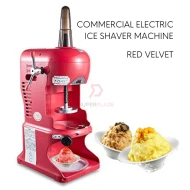 Red Velvet Adjustable Commercial Ice Shaver Snow Cone Maker Ice Shaving Machine