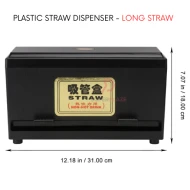 Long Straw Plastic Straw Dispenser Chopstick Hygiene Storage Box Fast Food Dispenser