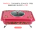 1 Set Red Straight 34x28cm Colorful Stainless Steel Embossed Buffet Food Pan Catering Food Serving Tray