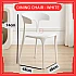 White Color Plastic Horn Chair Leisure Dining Room Chair Plastic Backrest Chair