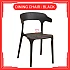 Black Color Plastic Horn Chair Leisure Dining Room Chair Plastic Backrest Chair