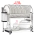 2 Tiers Full Set SUS304 Multifunction Dish Rack Pinggan Stainless Steel