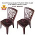 Brown Color 2 Pcs 3V EZ High Quality Stackable Dining Plastic Chair Rest Chair Heavy Duty