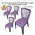 Purple Color 4 Pcs 3V EZ High Quality Stackable Dining Plastic Chair Rest Chair Heavy Duty