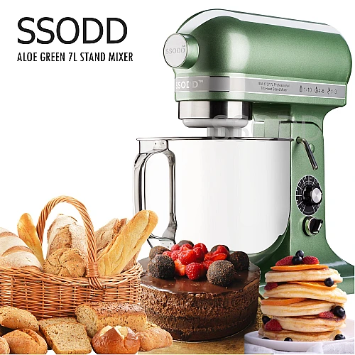 SSODD Aloe Green 7L Professional Tilt-Head Stand Mixer